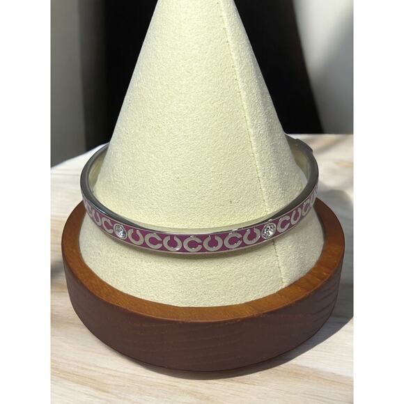 Coach Signature Metal Enamel & Crystal Bangle - Picture 4 of 8